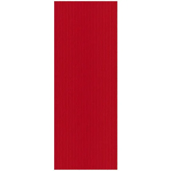 Ottomanson SRT Collection Red Waterproof Heavy Duty Stain And Fade Resistant Durable Rubber Narrow-Stripe Low Profile Utility Rug