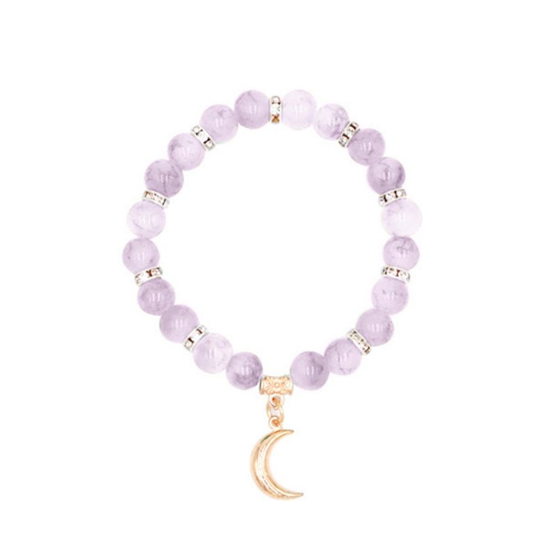 Oussum Beaded Fashion Natural Crystal Gemstone Bracelet Bangle For Womens