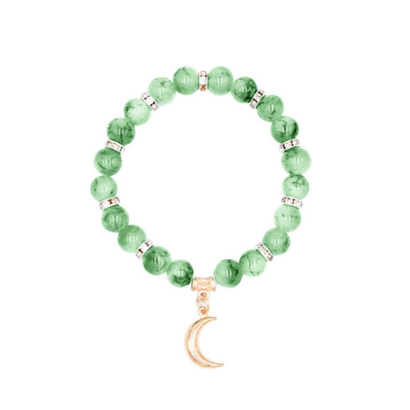 Oussum Beaded Fashion Natural Crystal Gemstone Bracelet Bangle For Womens