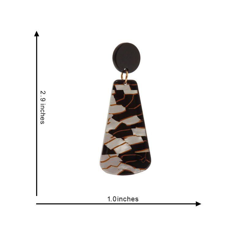 Oussum Black Silver Plated Designer Resin Earrings For Womens