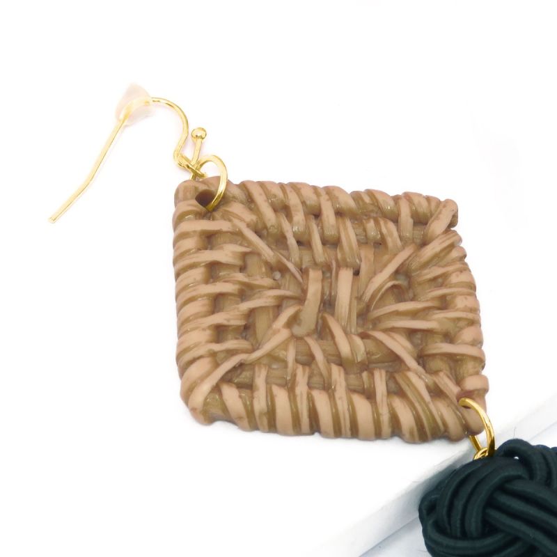 Oussum Bohemian Geometric Thread Tassel Earrings Handmade Lightweight Ear Jewelry