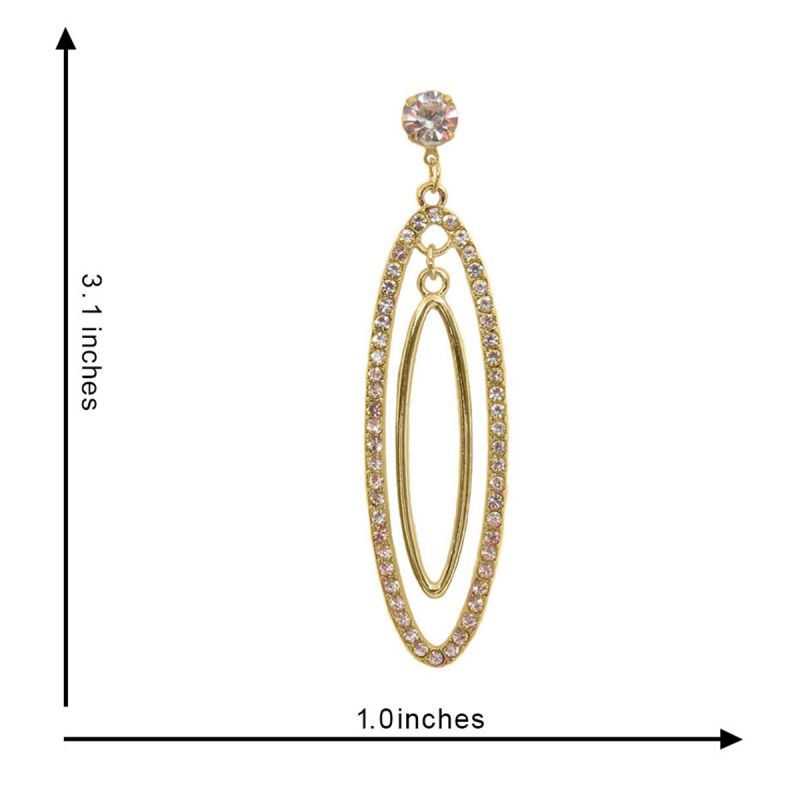 Oussum Crystal Diamond Long Dangle Earrings For Womens
