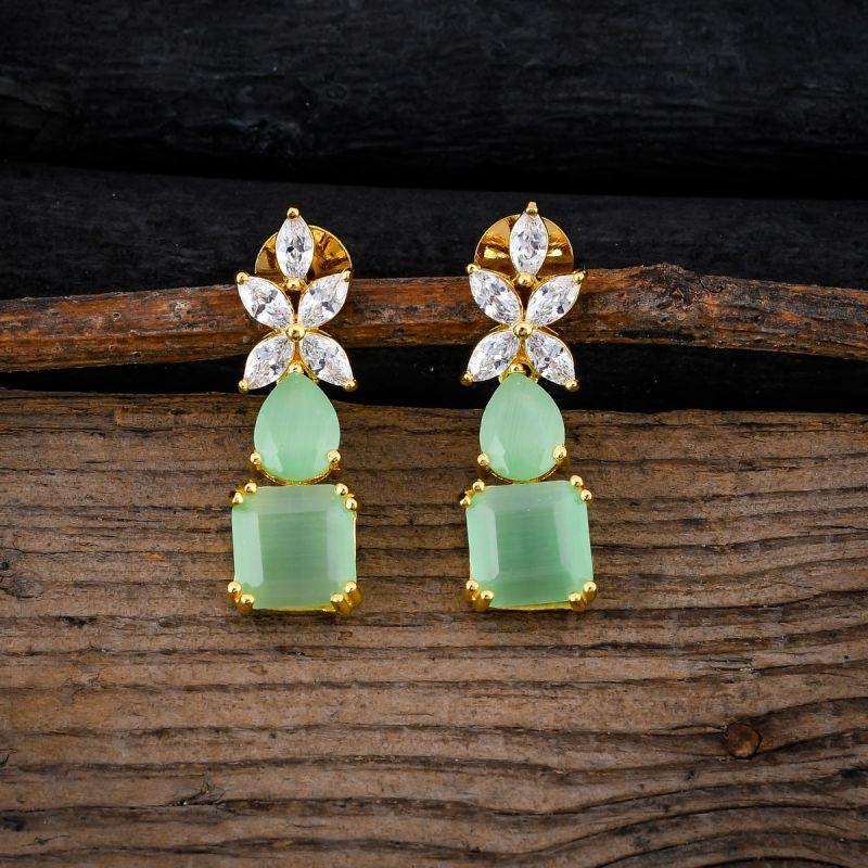 oussum Elegant CZ Earrings Pear and Cushion Cut Dangle Drop Earrings for Valentine Gift