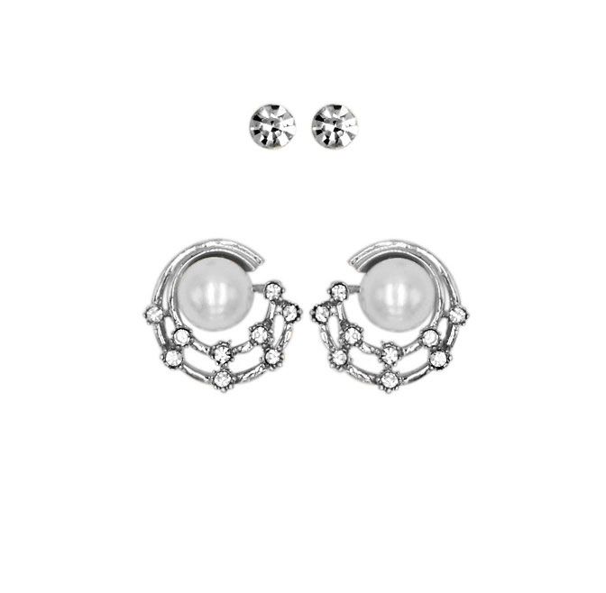 Oussum Fashion Pearl Stud Earrings Elegant Women Jewelry For Wedding Gift
