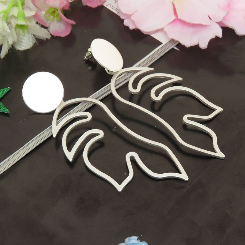 oussum Hollow Tropical Leaf Dangle Earrings For Womens oussum Hollow Tropical Leaf Dangle Earrings For Womens