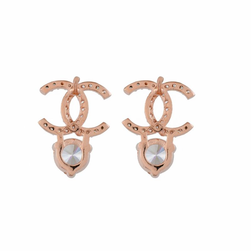 Oussum Indian Handmade Round Stone Fashion CZ Stud Earring
