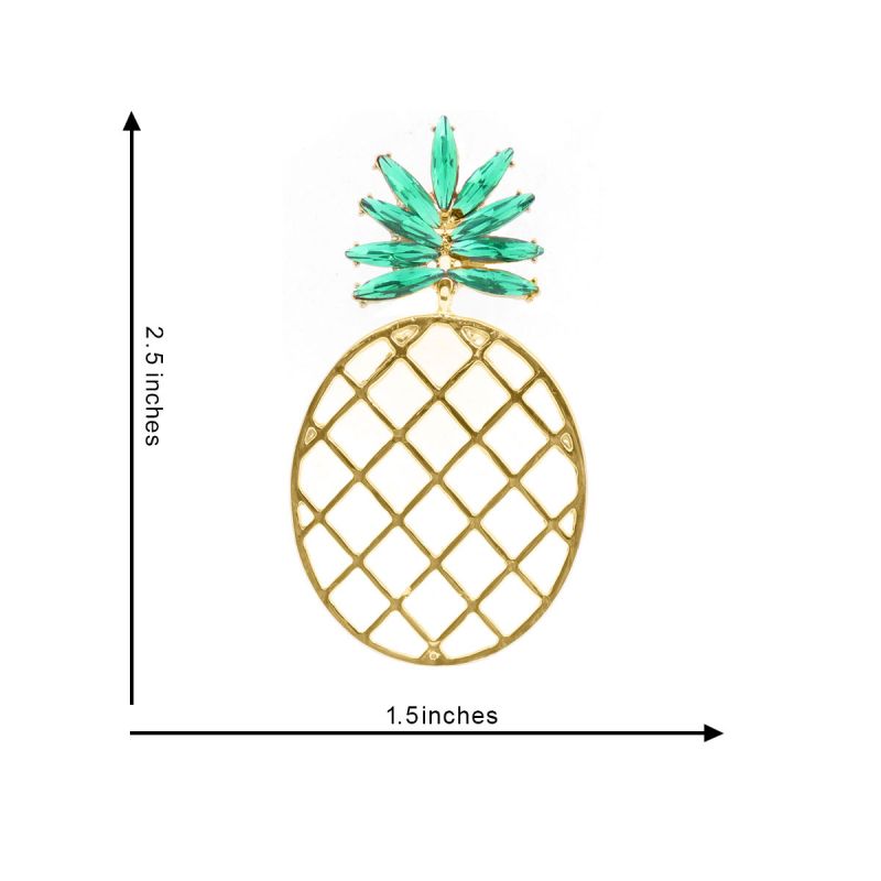 Oussum Pineapple Stud Earrings Vintage Fashion Jewelry For Womens