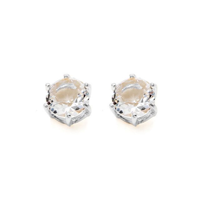 Oussum Round Crystal Fashion Rhinestone Stud Earrings Jewelry For Women