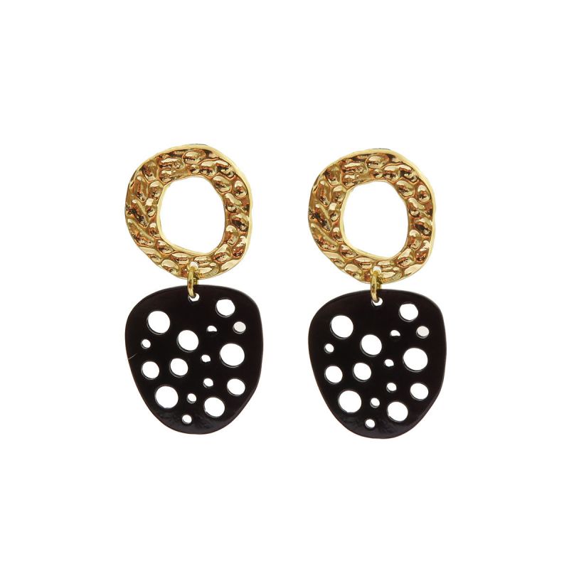 Oussum Round Hammered Dangle Fashion Earrings For Womens