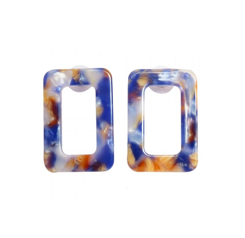 Oussum Stunning Turtoise Shell Square Resin Fashion Earrings For Womens