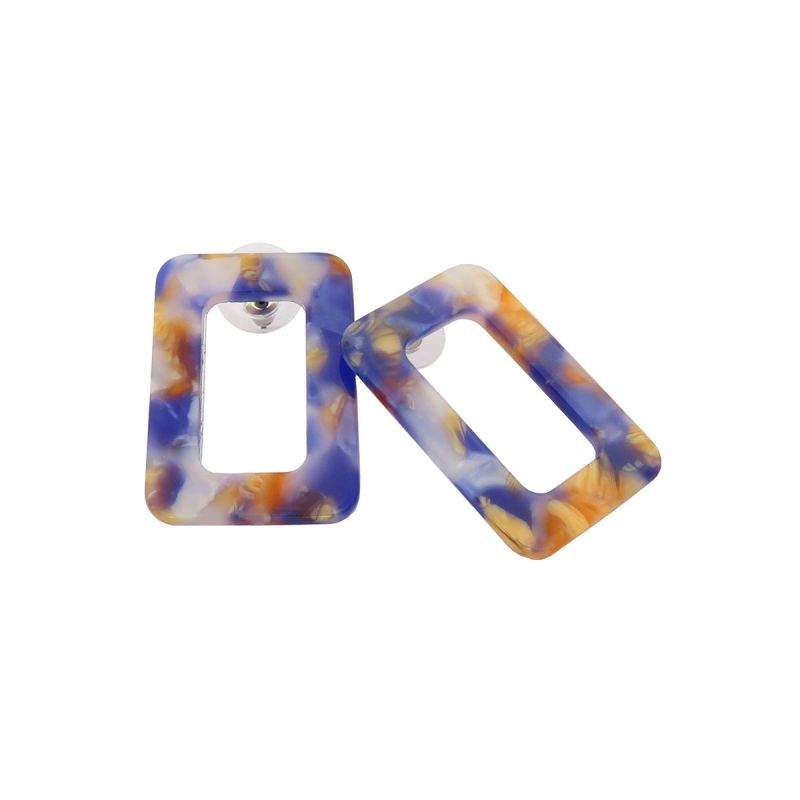 Oussum Stunning Turtoise Shell Square Resin Fashion Earrings For Womens