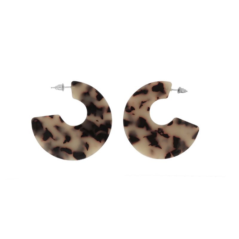 Oussum Tortoise Shell Hoop Fashion Earrings Jewelry For Womens