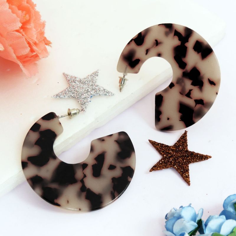 oussum Tortoise Shell Hoop Fashion Earrings Jewelry For Womens oussum Tortoise Shell Hoop Fashion Earrings Jewelry For Womens