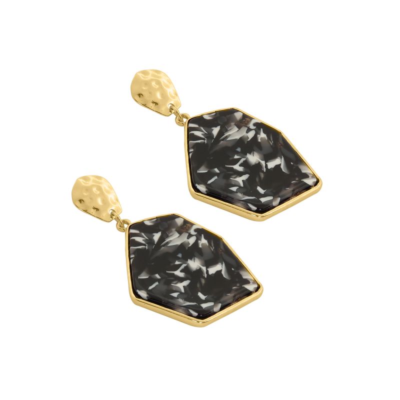 Oussum Turtoise Shell Geometric Resin Earrings For Womens