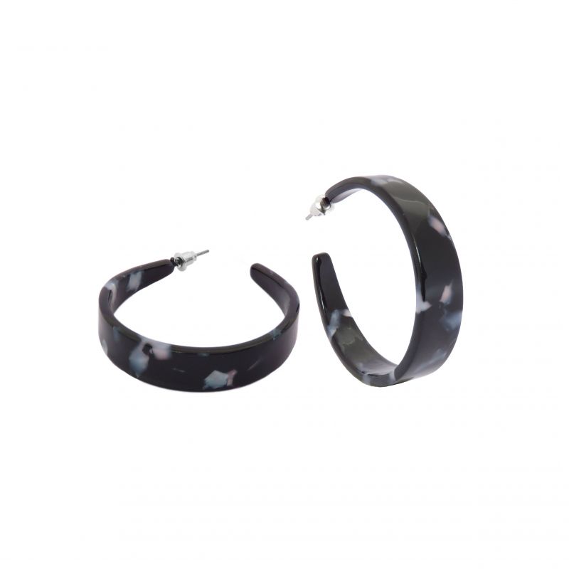 Oussum Turtoise Shell Resin Hoop Earrings For Womens