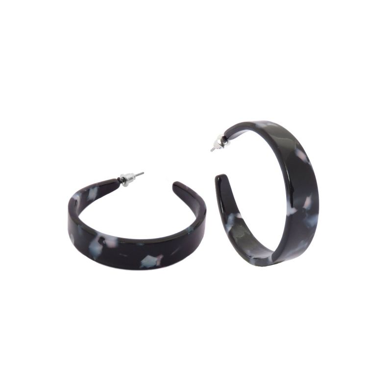Oussum Turtoise Shell Resin Hoop Earrings For Womens