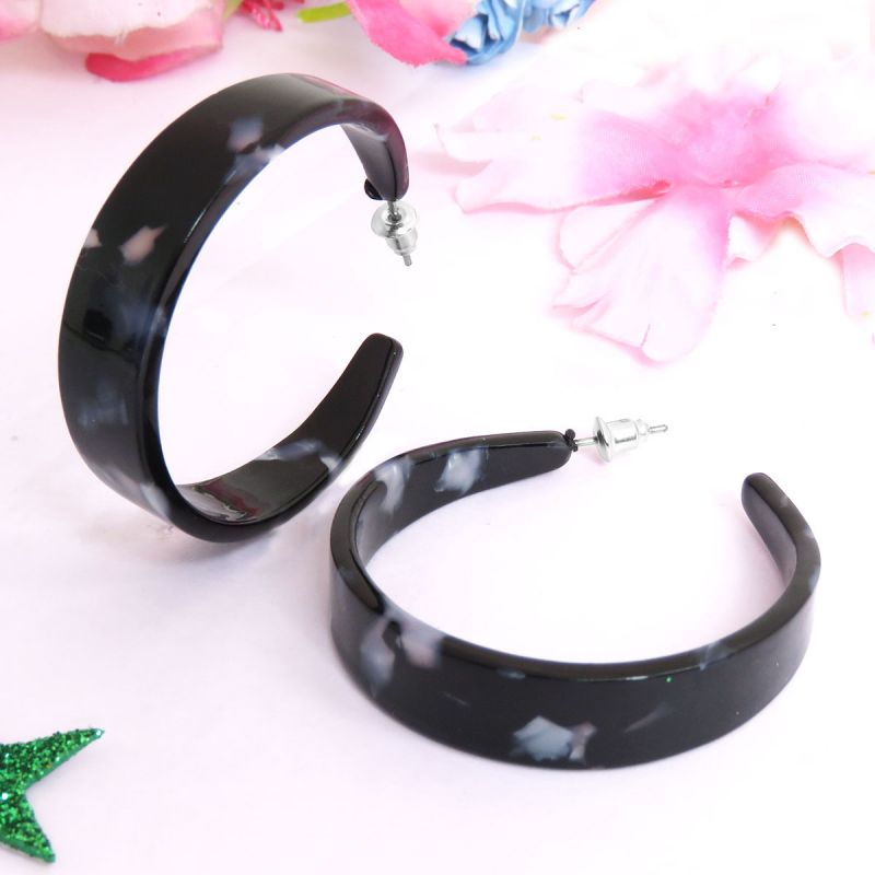 oussum Turtoise Shell Resin Hoop Earrings For Womens oussum Turtoise Shell Resin Hoop Earrings For Womens