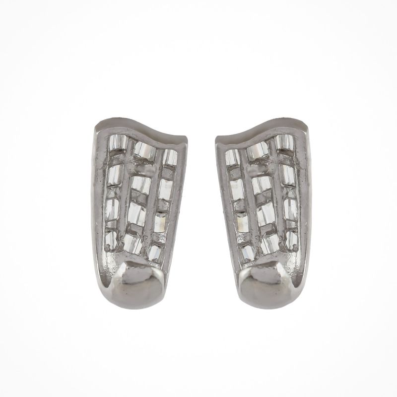 Oussum Women Cluster Earring Jewelry For Valentine Gift Baguette Stone Ear Stud Earring