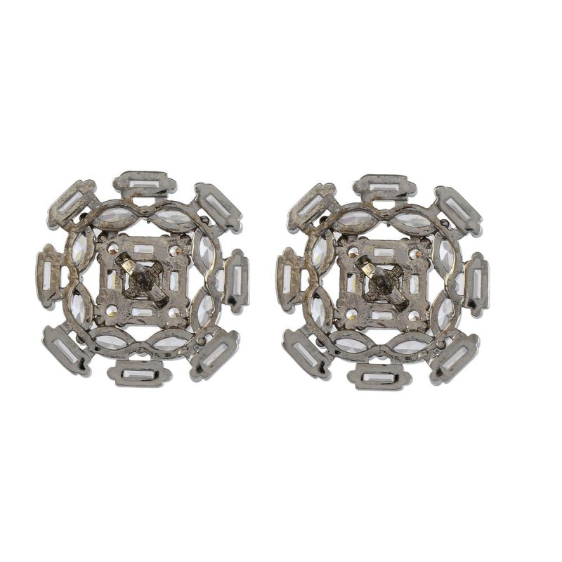 Oussum Women Cubic Zirconia Oval Round Buguette Women Stud Earring For Gift