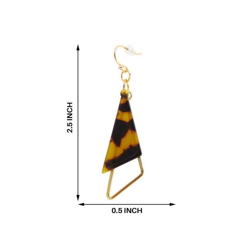 Oussum Women Fashion Tortoise Shell Brown Dangle Earrings For Gift