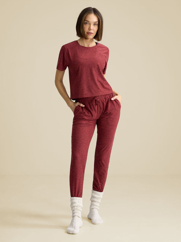 Outdoor Voices CloudKnit Heavyweight Boxy Shortsleeve Burnt Sumac