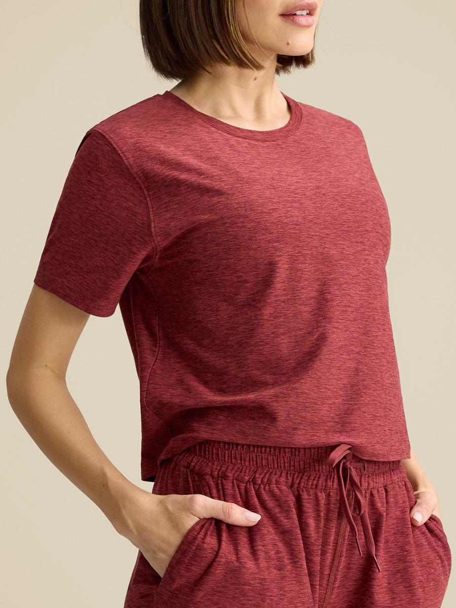 outdoor voices CloudKnit Heavyweight Boxy Shortsleeve Burnt Sumac