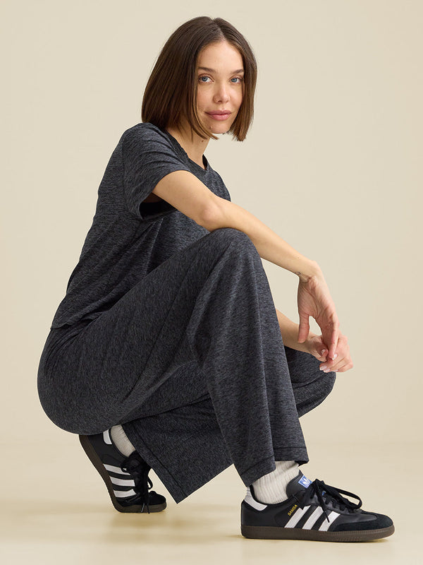 Outdoor Voices CloudKnit Heavyweight Boxy Shortsleeve Charcoal