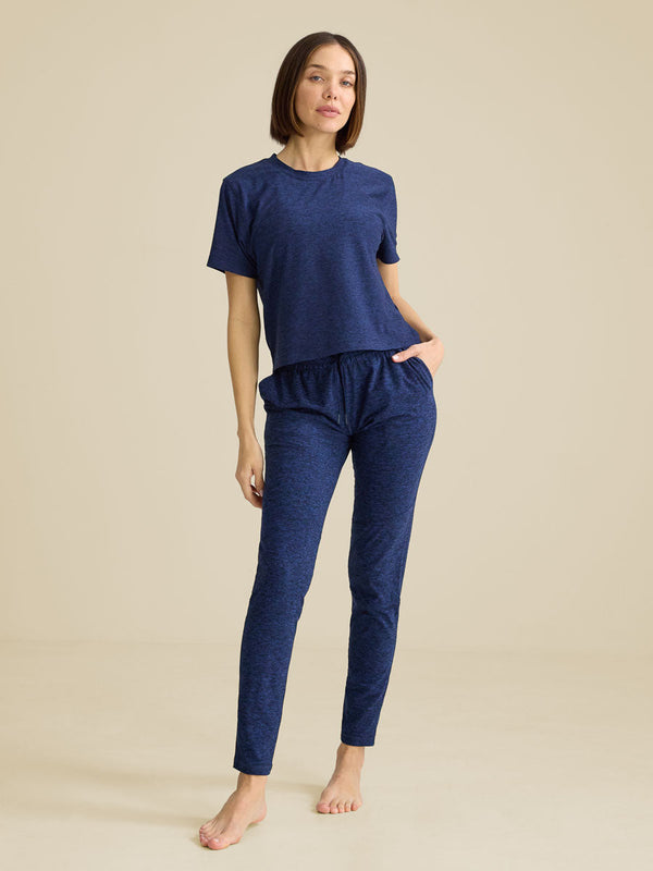 Outdoor Voices CloudKnit Heavyweight Boxy Shortsleeve Navy