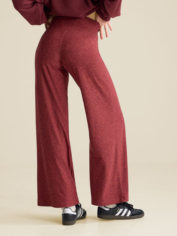 Outdoor Voices CloudKnit High Rise Wide Leg Pant Burnt Sumac