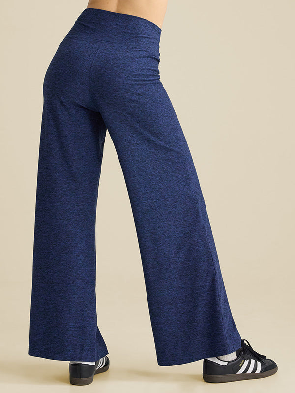Outdoor Voices CloudKnit High Rise Wide Leg Pant Navy