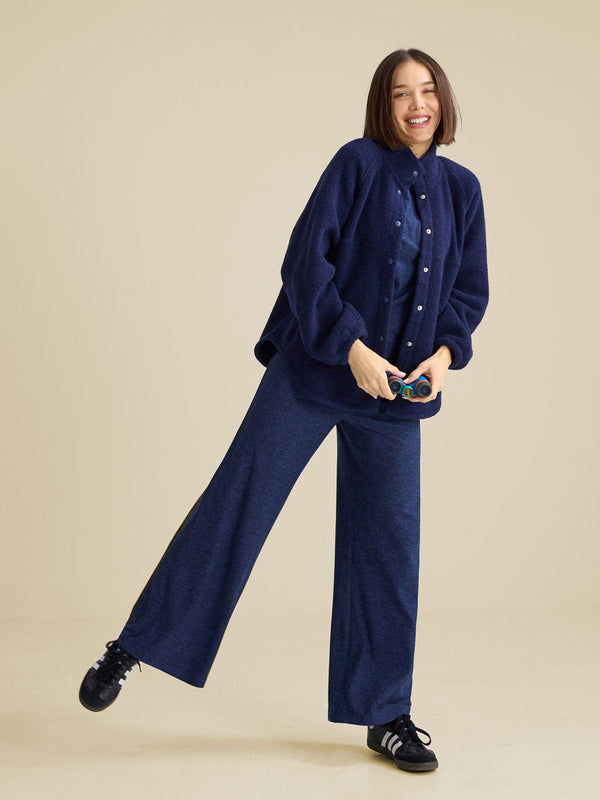 Outdoor Voices CloudKnit High Rise Wide Leg Pant Navy