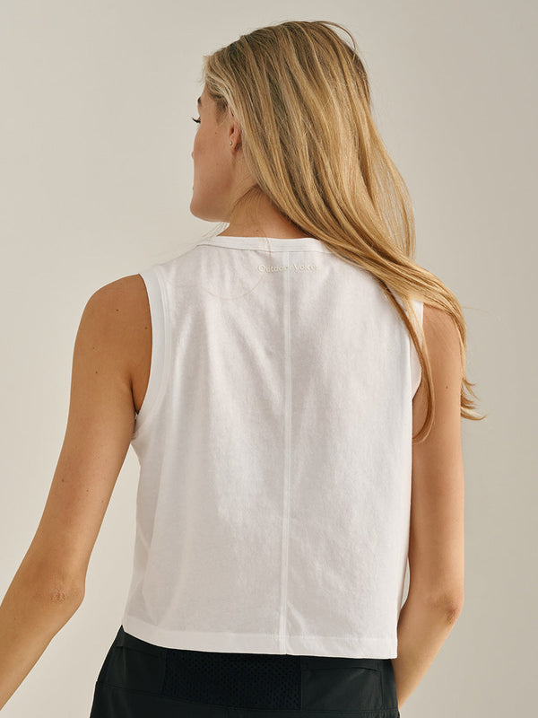 Outdoor Voices Everyday Cropped Tank Brilliant White