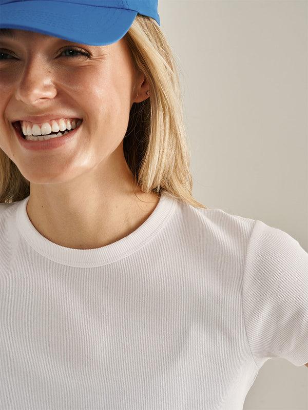 Outdoor Voices Everyday Rib Baby Tee Brilliant White