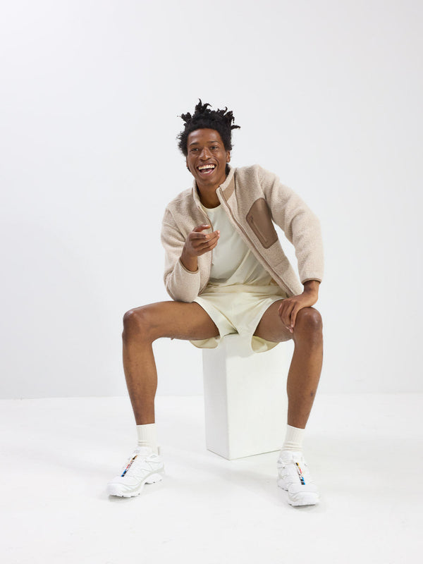 Outdoor Voices GridTek Breezy Shortsleeve Milk Stone