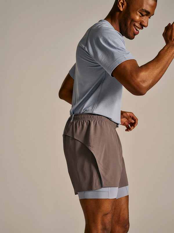 Outdoor Voices Jog 6" Short With Liner Mojave Haze/Thunder