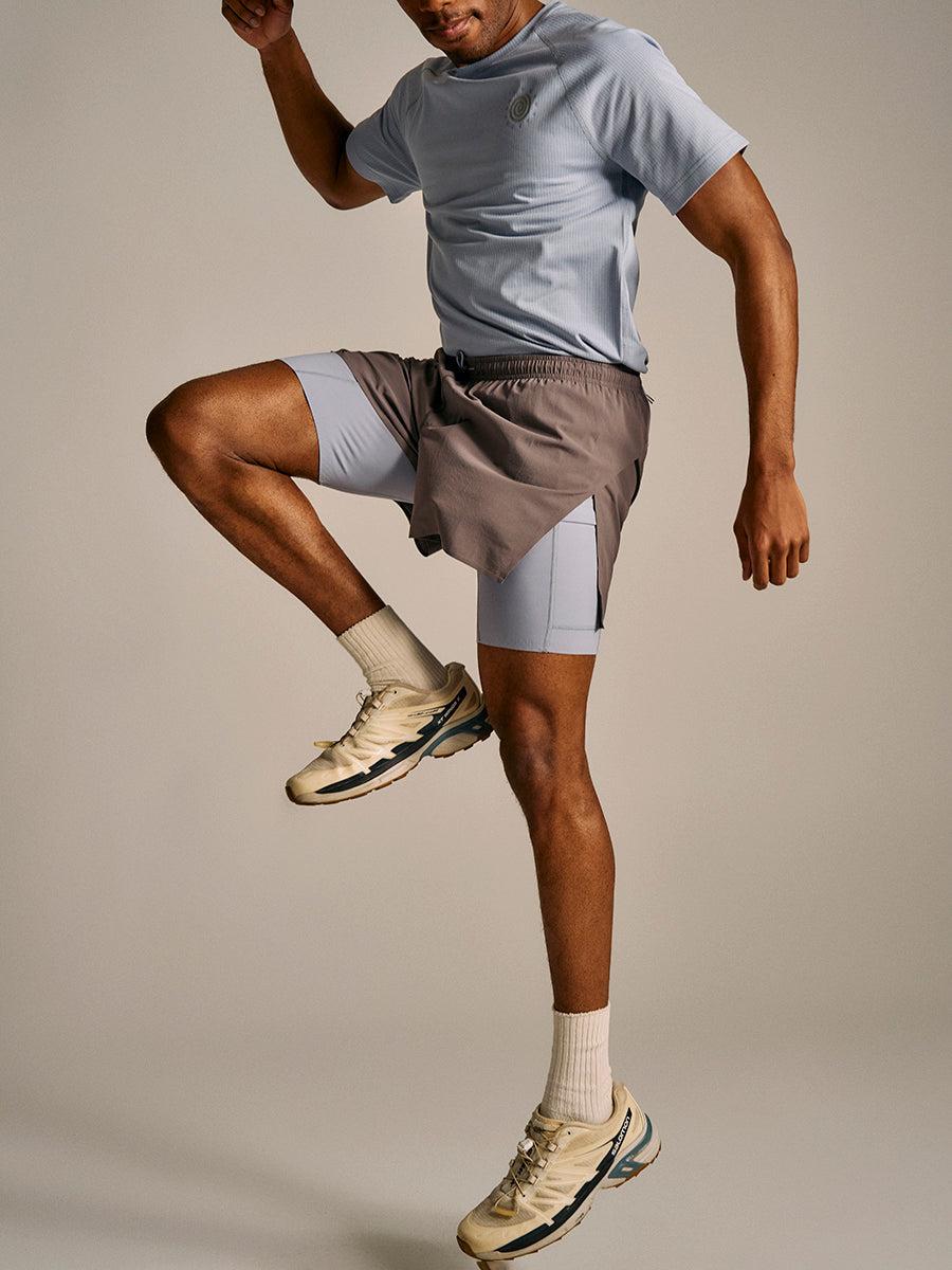 outdoor voices Jog 6" Short with Liner Mojave Haze/Thunder