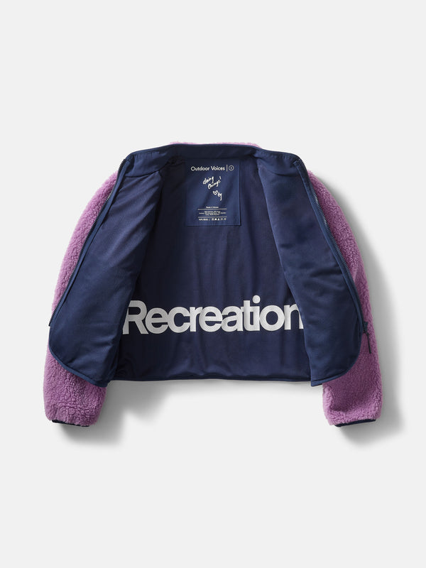 Outdoor Voices Candy Fleece Jacket Orchid Multi
