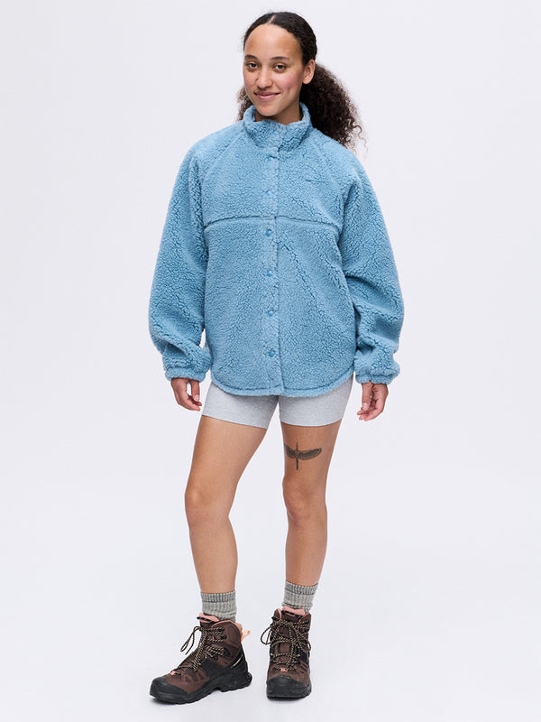Outdoor Voices Candy Fleece Snap Jacket Storm