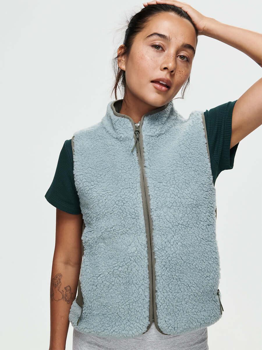 outdoor voices Candy Fleece Vest Steel Multi