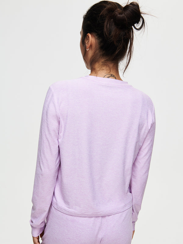 Outdoor Voices CloudKnit Boxy Longsleeve Orchid