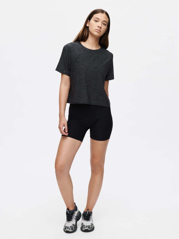 Outdoor Voices CloudKnit Boxy Shortsleeve Charcoal