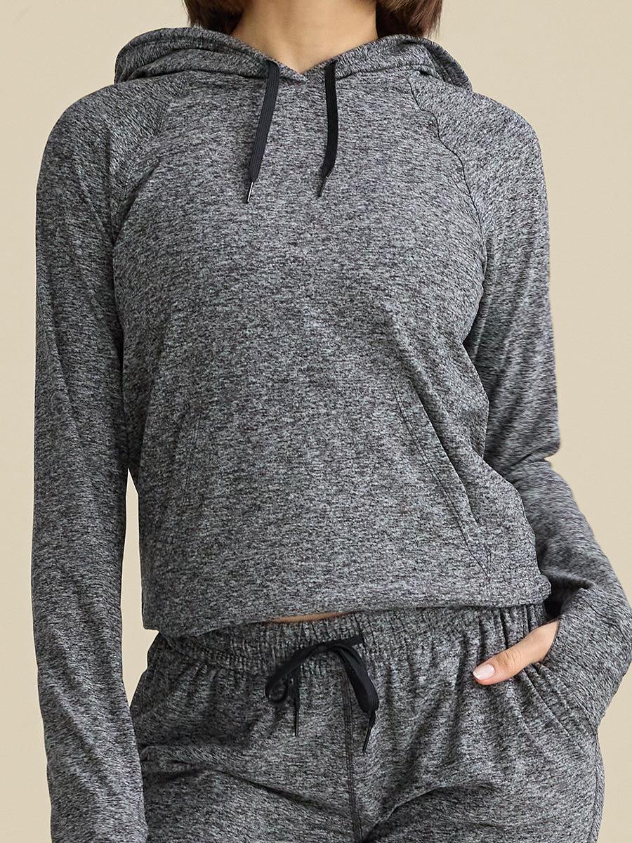 outdoor voices CloudKnit Hoodie Heather Grey