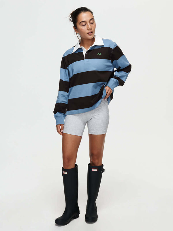 Outdoor Voices Club Polo Storm Stripe