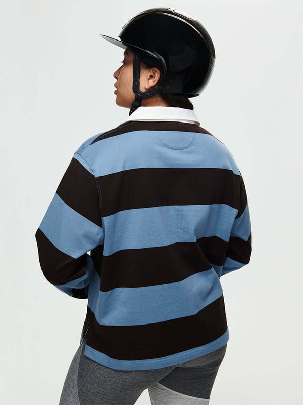 Outdoor Voices Club Polo Storm Stripe