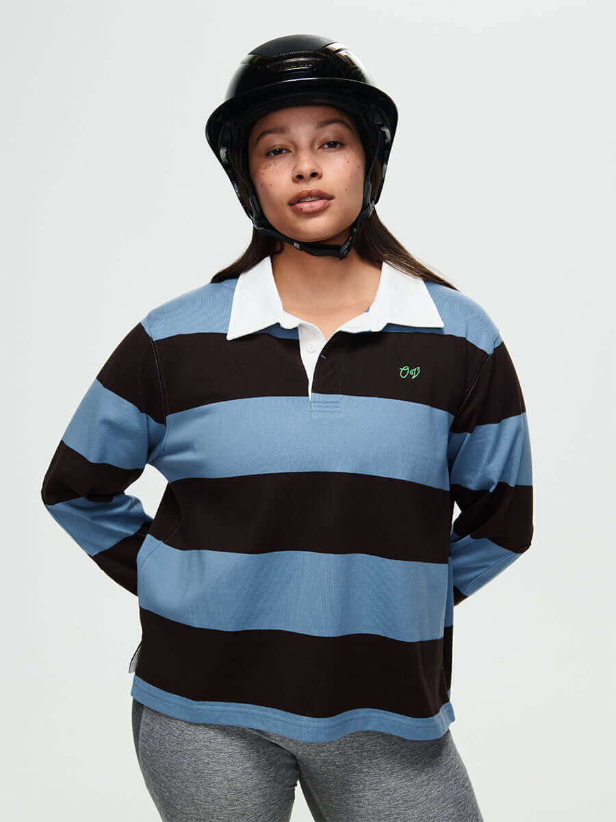 outdoor voices Club Polo Storm Stripe