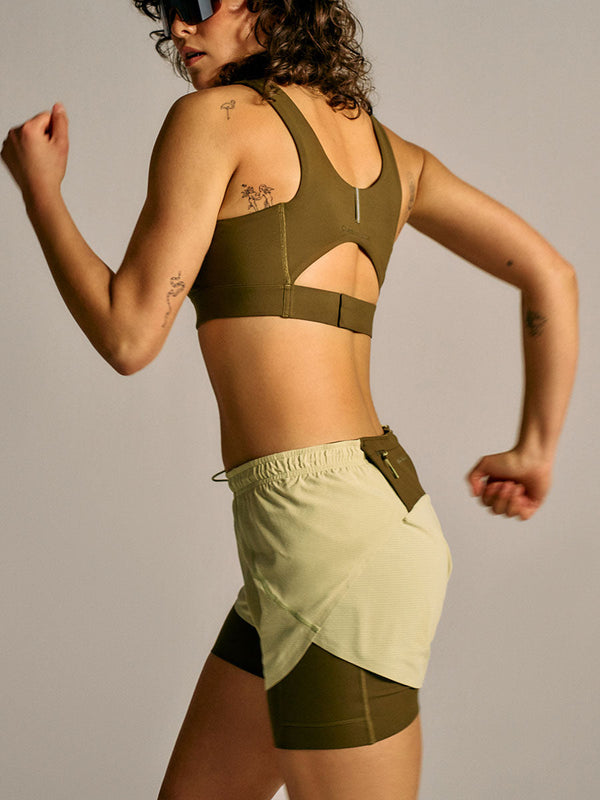 Outdoor Voices CoolForm Bra Dark Olive