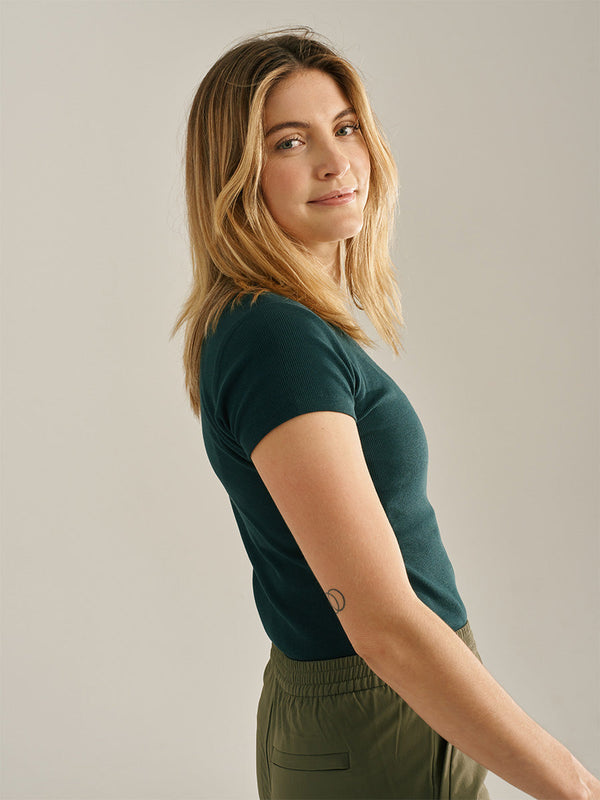 Outdoor Voices Everyday Rib Baby Tee Balsam