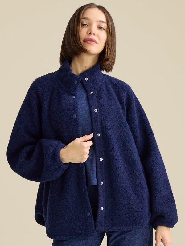 Outdoor Voices MegaFleece Snap Jacket Navy