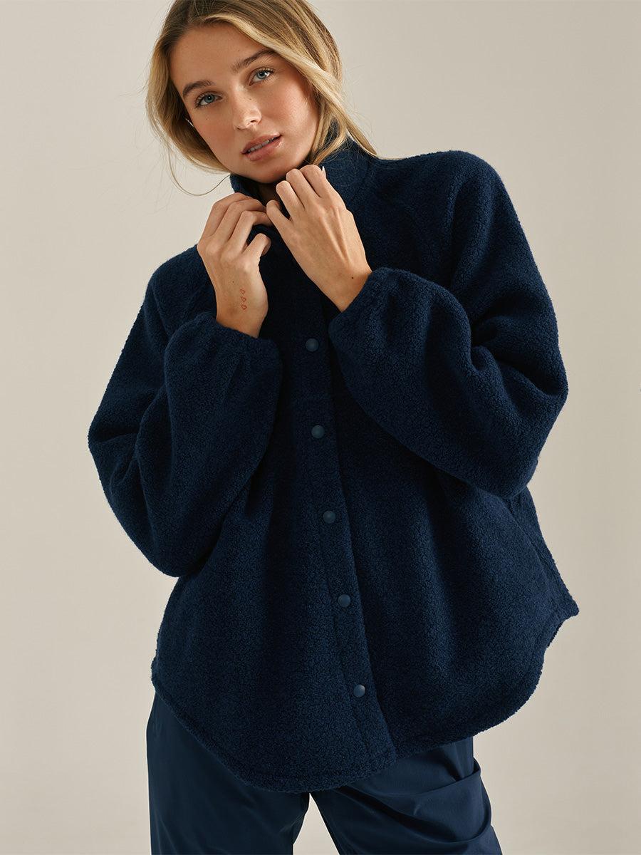 outdoor voices MegaFleece Snap Jacket Navy