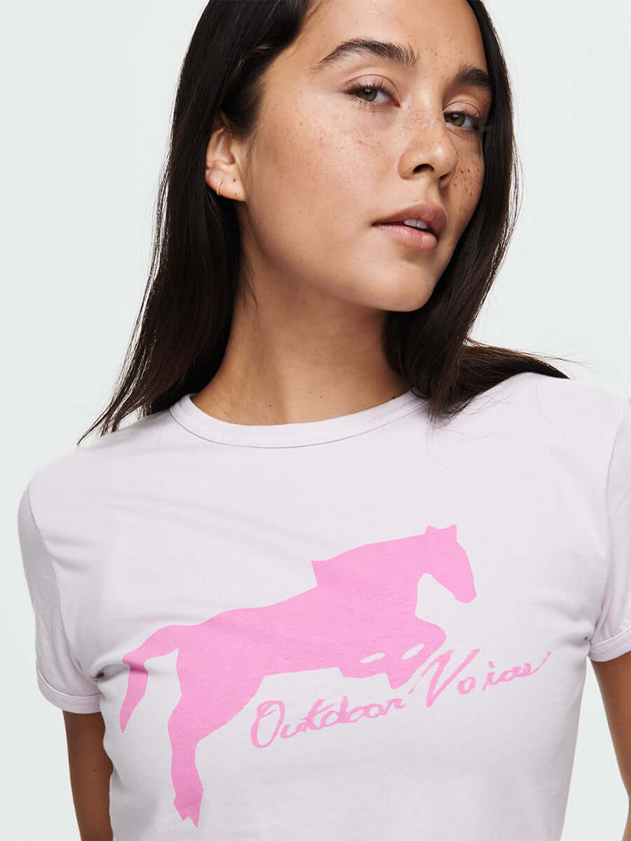 outdoor voices Mustang Tee Orchid Dust
